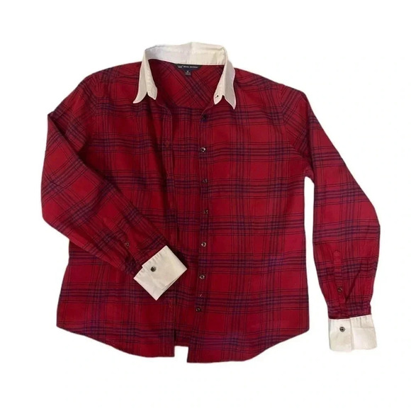 Brooks Brothers Plaid  Collared Button down Long Sleeve Shirt Size 12 - Picture 9 of 11